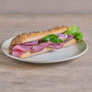 Baguett med roastbeef og remulade