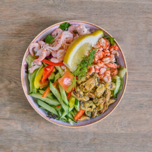 Salat med skalldyr